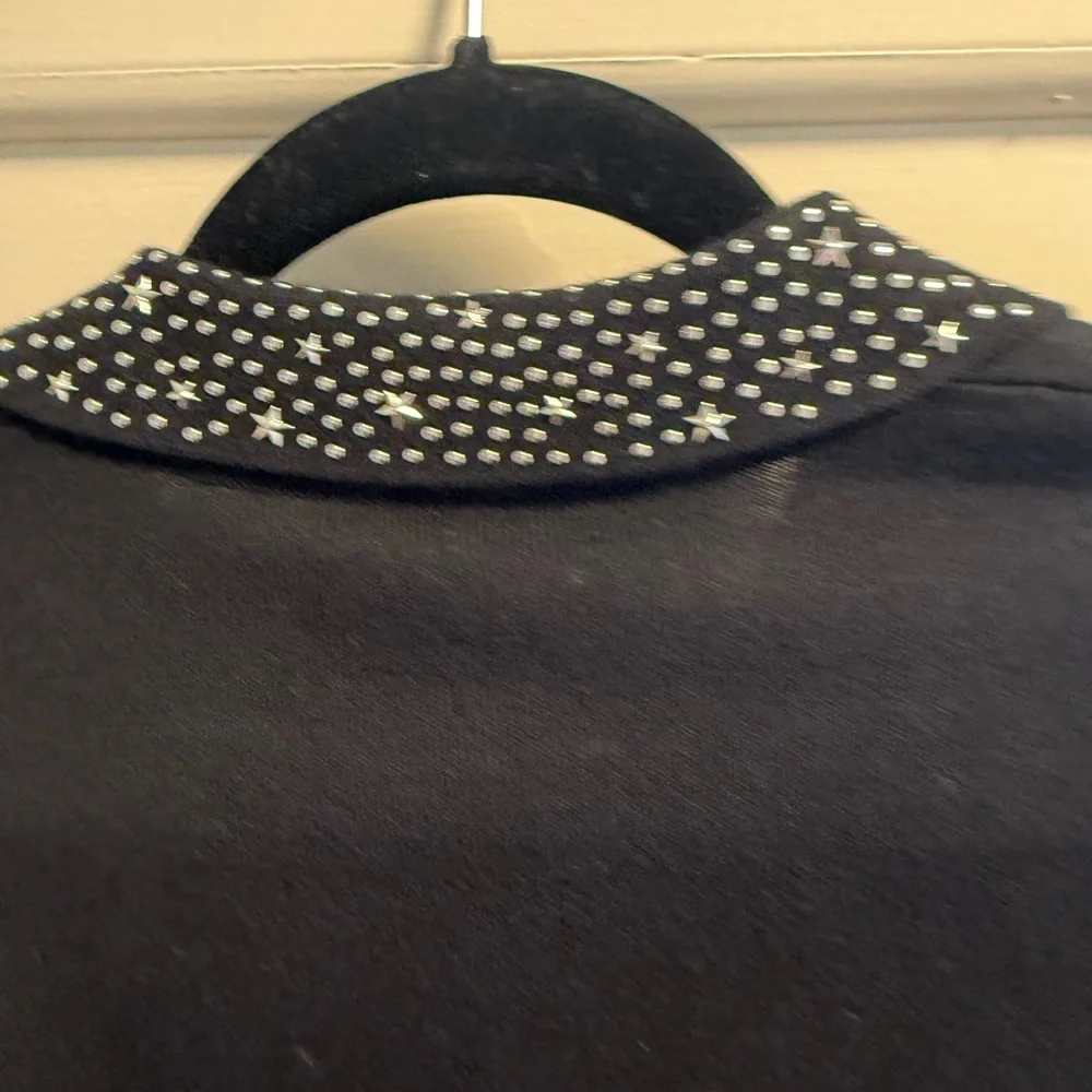 J.Society Black Cardigan with Studded Collar - Picture 5 of 7